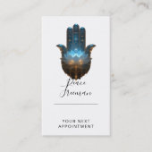Lotusverlichting | Hamsa-handsymbool Visitekaartje (Voorkant)