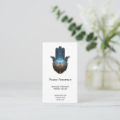 Lotusverlichting | Hamsa-handsymbool Visitekaartje (Staand voorkant)