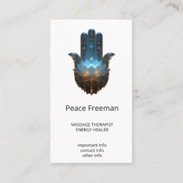 Lotusverlichting | Hamsa-handsymbool Visitekaartje
