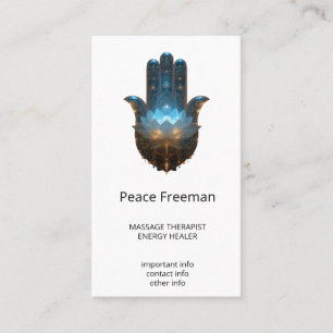 Lotusverlichting Hamsa-handsymbool Visitekaartje