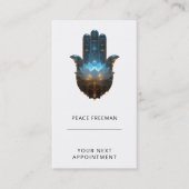 Lotusverlichting | Hamsa-handsymbool Visitekaartje (Voorkant)