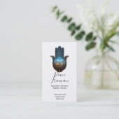 Lotusverlichting | Hamsa-handsymbool Visitekaartje (Staand voorkant)