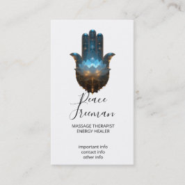 Lotusverlichting | Hamsa-handsymbool Visitekaartje