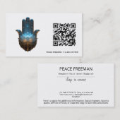 Lotusverlichting | Hamsa-handsymbool Visitekaartje (Voorkant / Achterkant)