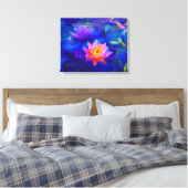 Lotusvijver Canvas Afdruk (Insitu (Slaapkamer))