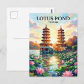 Lotusvijver Taiwan Briefkaart (Voorkant / Achterkant)