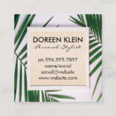 lotusvrouw | Groen verlof Lijst Vierkante Visitekaartje (Achterkant)