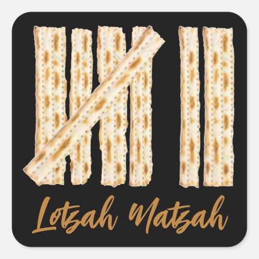 Lotzah Matzah Pascha 7 dagen Vierkante Sticker (Voorkant)