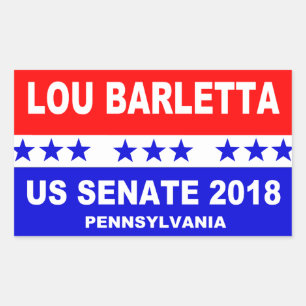 Lou Barletta Senaat 2018 Pennsylvania Rechthoekige Sticker