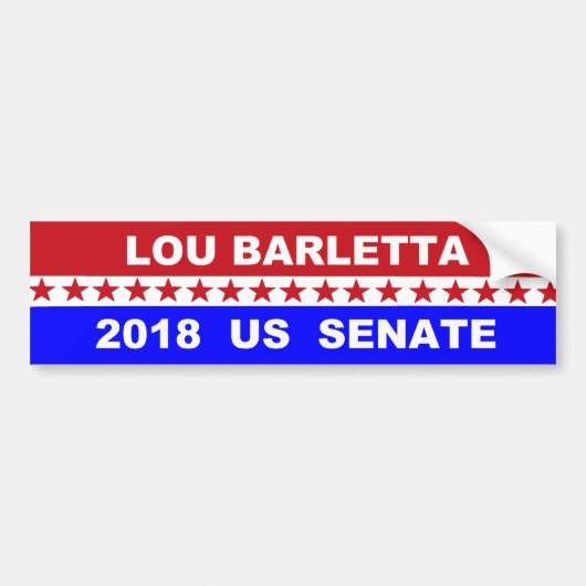 Lou Barletta US Senate 2018 Pennsylvania Bumpersticker (Voorkant)