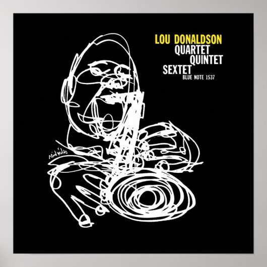 Lou Donaldson Jazz Vintage Poster (Voorkant)