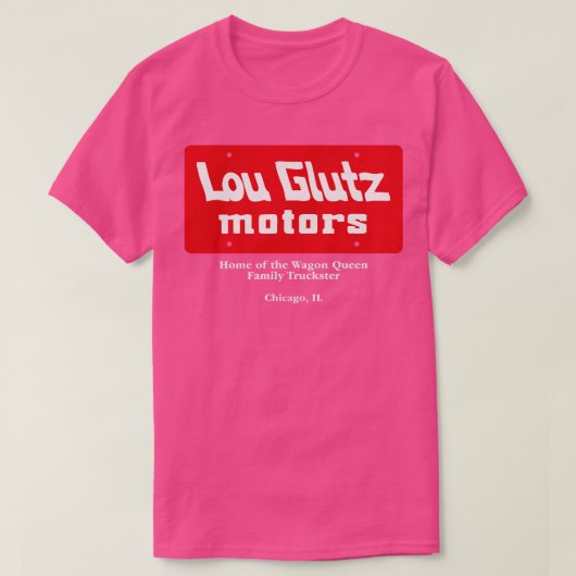 Lou Glutz Motors  licentie bord Vakantie T-shirt (Design voorkant)