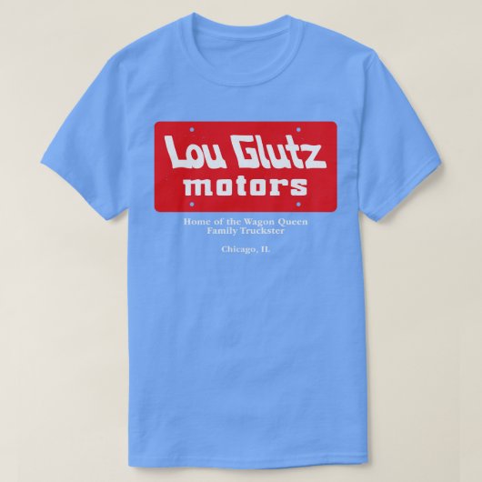 Lou Glutz Motors  licentie bord Vakantie T-shirt (Design voorkant)