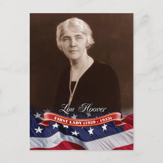 Lou Hoover, First Lady of the U.S. Briefkaart (Voorkant)