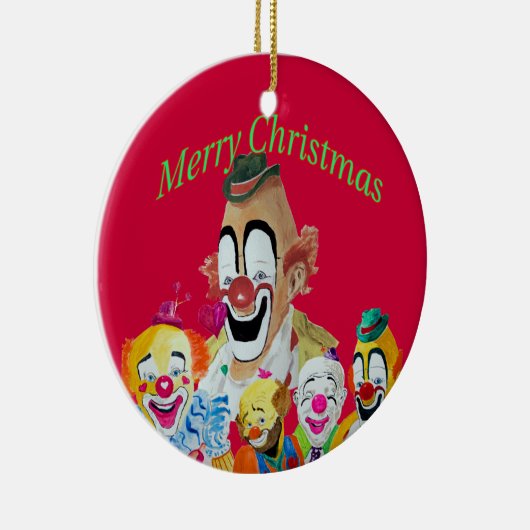 Lou Jacob Clown kerstversiering Keramisch Ornament (Rechts)