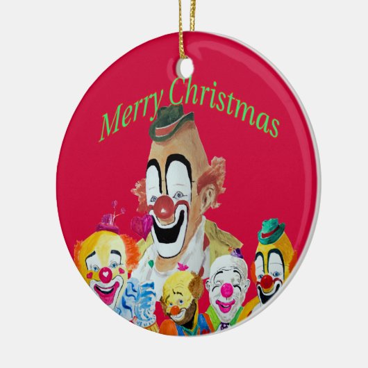 Lou Jacob Clown kerstversiering Keramisch Ornament (Links)