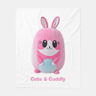 "Lou Lou". Een knuffelig, roze wezen. Fleece Deken