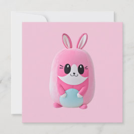 "Lou Lou". Een knuffelig, roze wezen Kaart