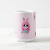 "Lou Lou". Een knuffelig, roze wezen. Koffiemok (Center)