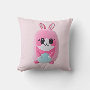 "Lou Lou". Een knuffelig, roze wezen. Kussen
