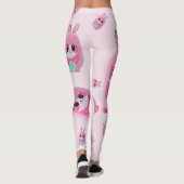 "Lou Lou". Een knuffelig, roze wezen Leggings (Achterkant)