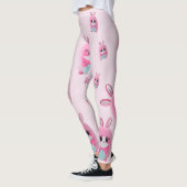 "Lou Lou". Een knuffelig, roze wezen Leggings (Links)