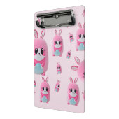 "Lou Lou". Een knuffelig, roze wezen Mini Klembord (Angled2)