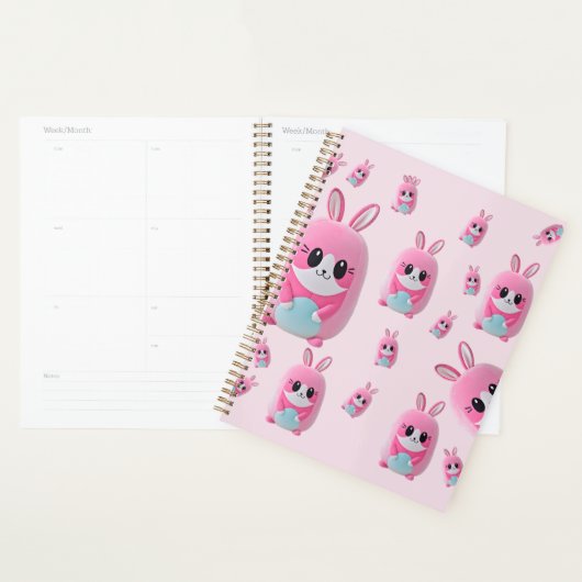 "Lou Lou". Een knuffelig, roze wezen Planner (Display)