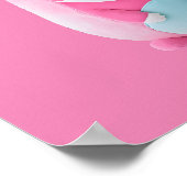 "Lou Lou". Een knuffelig, roze wezen Poster (Hoek)