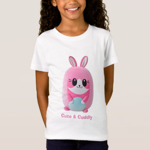 "Lou Lou". Een knuffelig, roze wezen T-shirt