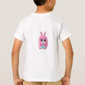 "Lou Lou". Een knuffelig, roze wezen. T-shirt (Achterkant)