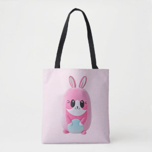 "Lou Lou". Een knuffelig, roze wezen Tote Bag