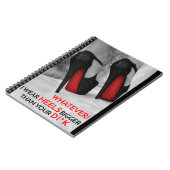 Louboutin hoge hakken Mode Print Notitieboek Quote (Linkerzijde)