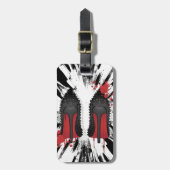 LOUBOUTIN met CRAZY-achtergrond Bagagelabel (Voorkant verticaal)