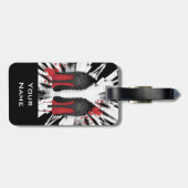 LOUBOUTIN met CRAZY-achtergrond Bagagelabel (Achterkant horizontaal)