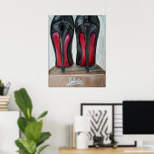 Louboutin Red Bottom heels Poster Art (Thuiskantoor)