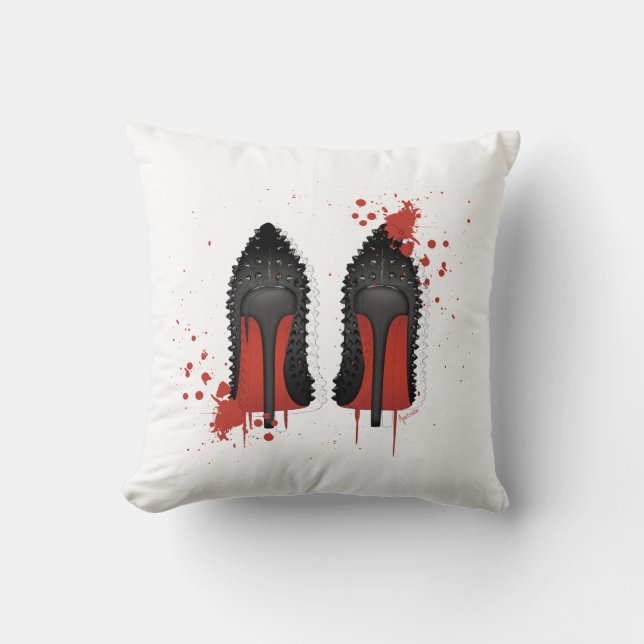 LOUBOUTIN-spatters en -druppels Kussen (Voorkant)