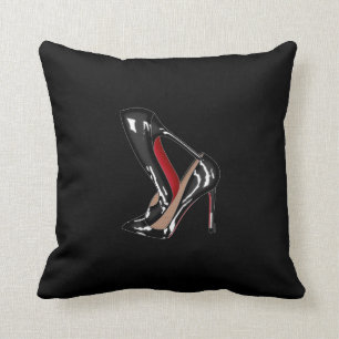 LOUBOUTIN STACKTE zwarte achtergrond Kussen
