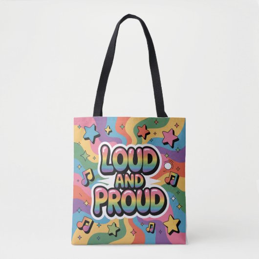 LOUD AND PROUD | LGBTQ+ Pride Ally Tote Bag (Voorkant)