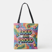 LOUD AND PROUD | LGBTQ+ Pride Ally Tote Bag (Achterkant)