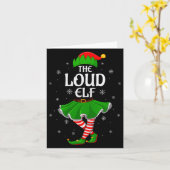 Loud Elf Christmas Family Girls Women Elf Squad Xm Kaart (Gele Bloem)