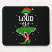 Loud Elf Christmas Family Girls Women Elf Squad Xm Muismat (Voorkant)