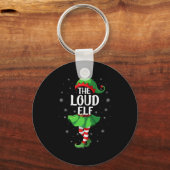 Loud Elf Christmas Girls Women Elf Squad Xmas Fami Sleutelhanger (Voorkant)
