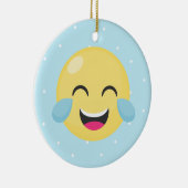 Loud Emoji-Stippen lachen Keramisch Ornament (Rechts)