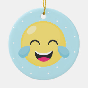 Loud Emoji-Stippen lachen Keramisch Ornament