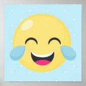 Loud Emoji-Stippen lachen Poster (Voorkant)