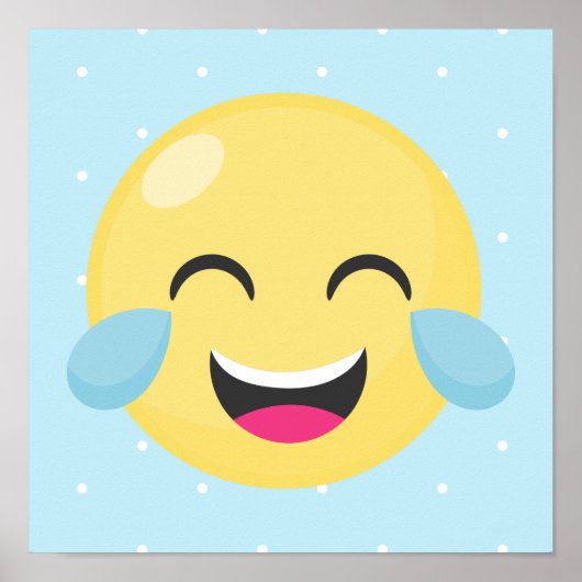 Loud Emoji-Stippen lachen Poster (Voorkant)