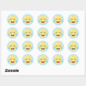 Loud Emoji-Stippen lachen Ronde Sticker (Vel)