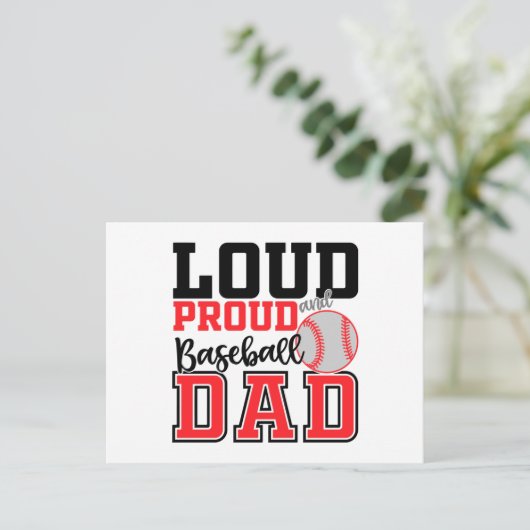 Loud en Proud Baseball Pap Briefkaart (Staand voorkant)