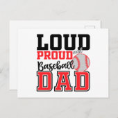 Loud en Proud Baseball Pap Briefkaart (Voorkant / Achterkant)